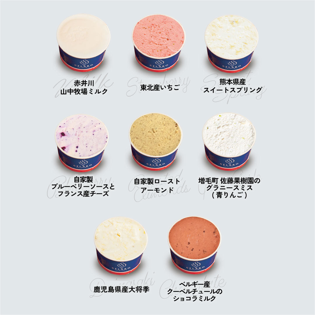 季節のおすすめジェラート8個セット