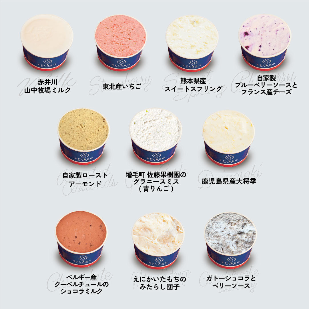 お得な年4回お届け定期-季節のジェラート10個セット