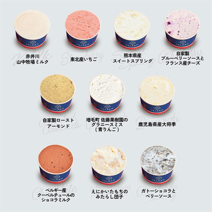 お得な年4回お届け定期-季節のジェラート10個セット