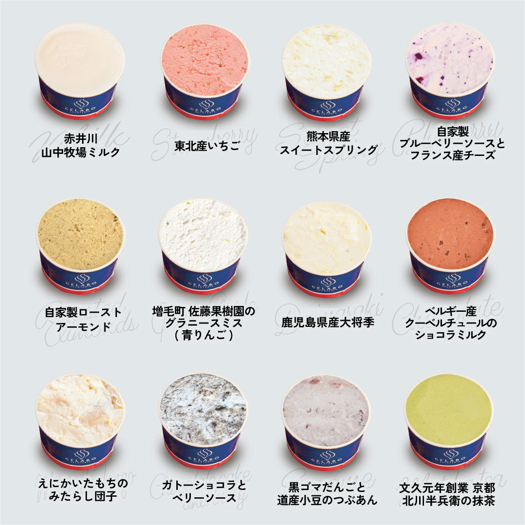 お得な年4回お届け定期-季節のジェラート12個セット