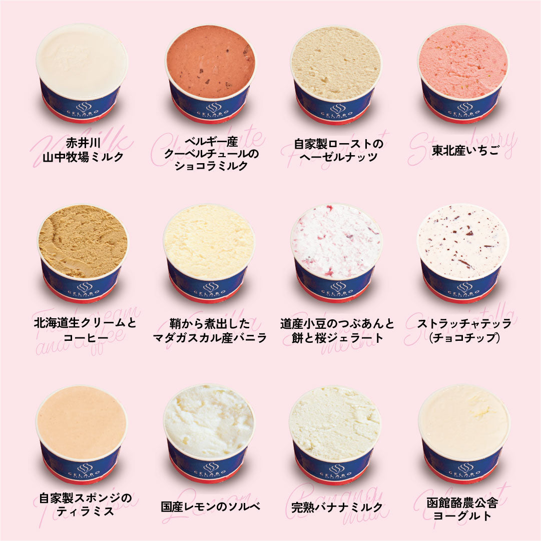 季節のおすすめジェラート12個セット
