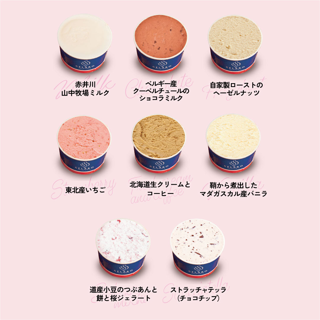 季節のおすすめジェラート8個セット